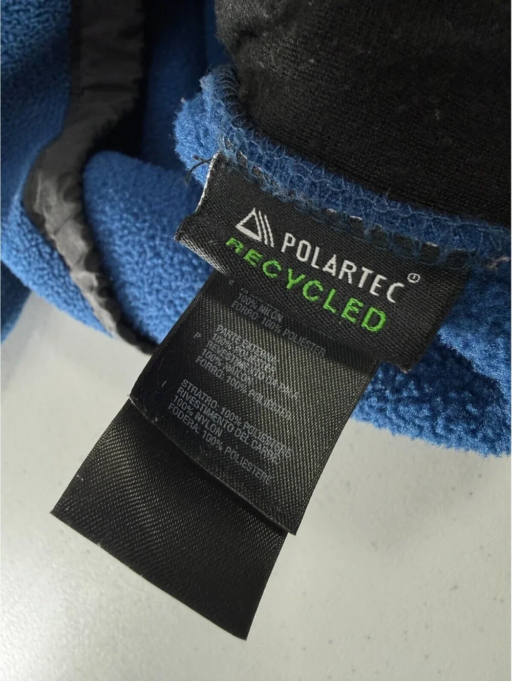 The North Face Polartec Fleece Jacket Youth Boys Small Blue Black Full Zip